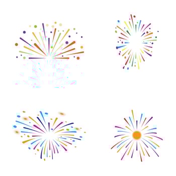 fire work icon Vector Illustration design Logo