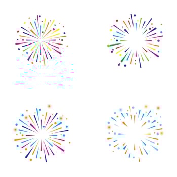 fire work icon Vector Illustration design Logo
