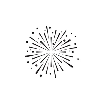 fire work icon Vector Illustration design Logo