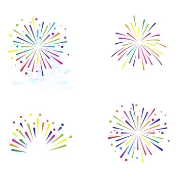 fire work icon Vector Illustration design Logo