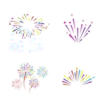 fire work icon Vector Illustration design Logo