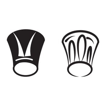 Hat chef logo template vector