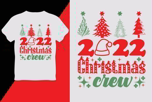 Christmas crew  2022  Christmas T Shirt design vector