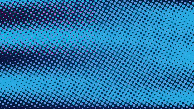 Blue background with halftone decoration. Vector dotted sparkles or halftone shine pattern texture. Suit for banner, presentation design, flyer, and poster