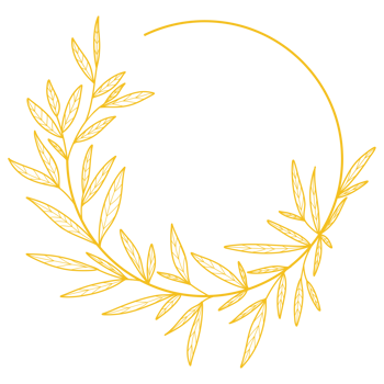 Gold Circle Frame Leaves png