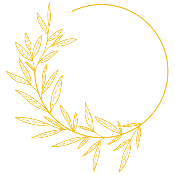 Gold Circle Frame Leaves png