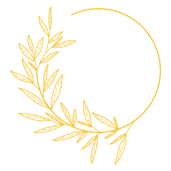 Gold Circle Frame Leaves png