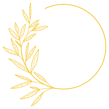 Gold Circle Frame Leaves png