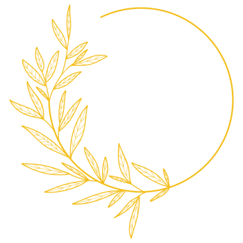 Gold Circle Frame Leaves png