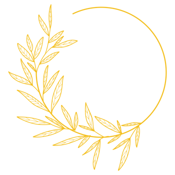 Gold Circle Frame Leaves png