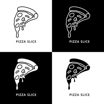 Pizza food Logo. Food and Drink Illustration. Fastfood Icon Symbol vector