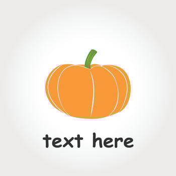 yellow done pumkin simple flat vector illustration