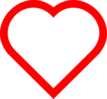 Red heart icon illustration. Love signs in red colors. png