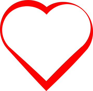 Red heart icon illustration. Love signs in red colors. png