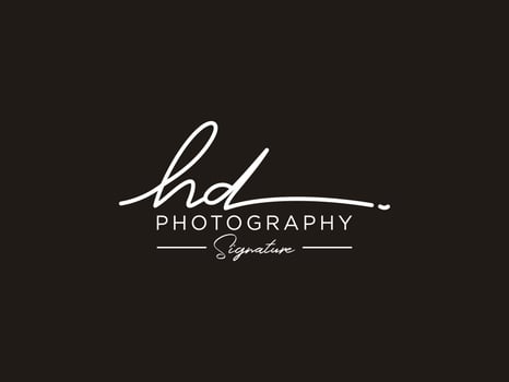 Letter HD Signature Logo Template Vector