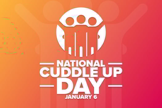 National Cuddle Up Day. January 6. Holiday concept. Template for background, banner, card, poster with text inscription. Vector EPS10 illustration.