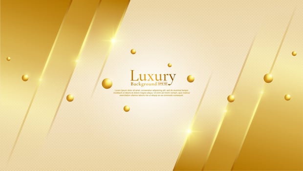 Golden Geometric Line Motifs Paired with an Elegant Abstract Background. Luxury Background. vector eps 10