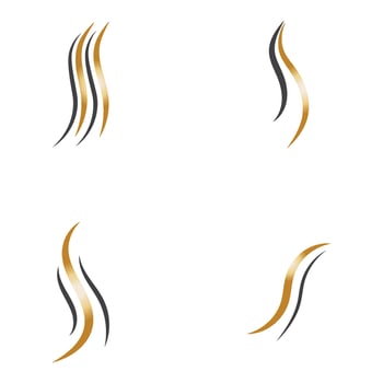 hair wave logo vector illustration design