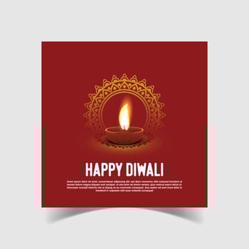 happy diwali wishes design template vector