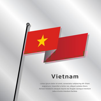 Illustration of Vietnam flag Template vector