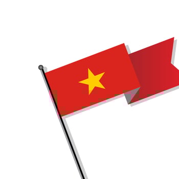 Illustration of Vietnam flag Template vector