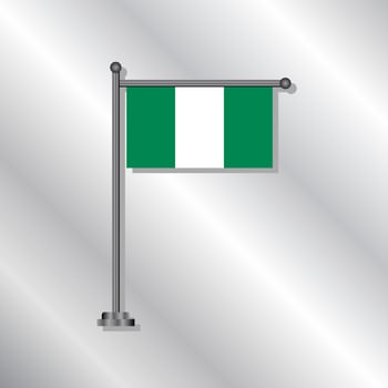 Illustration of Nigeria flag Template vector