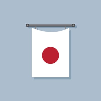 Illustration of Japan flag Template vector