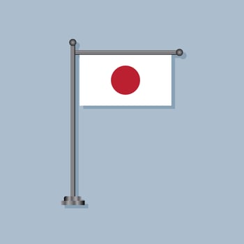 Illustration of Japan flag Template vector