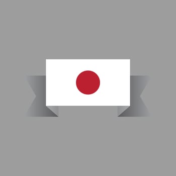 Illustration of Japan flag Template vector