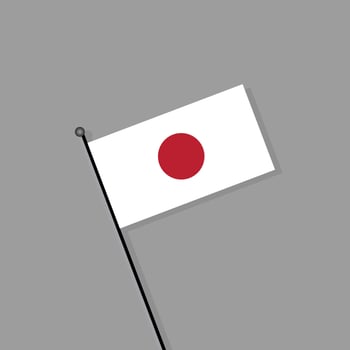 Illustration of Japan flag Template vector