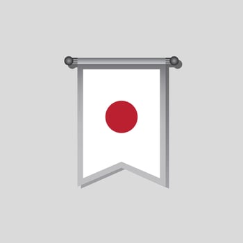 Illustration of Japan flag Template vector