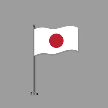 Illustration of Japan flag Template vector