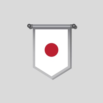 Illustration of Japan flag Template vector
