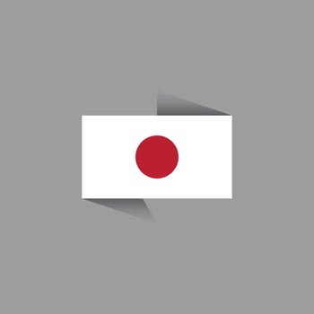 Illustration of Japan flag Template vector