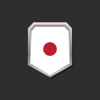 Illustration of Japan flag Template vector
