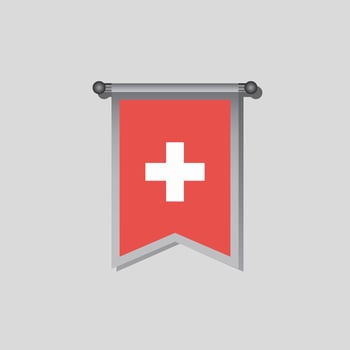 Illustration of Switzerland flag Template vector