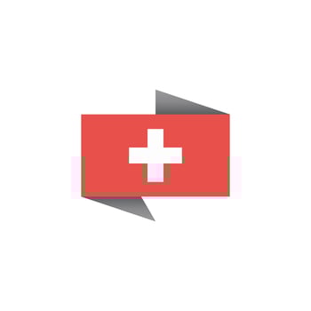 Illustration of Switzerland flag Template vector