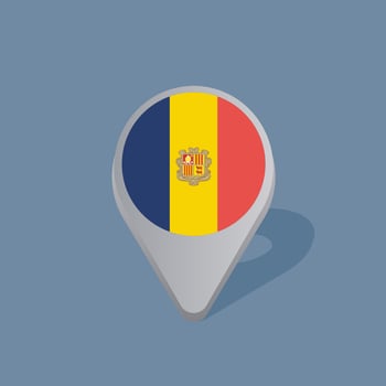Illustration of Andorra flag Template vector