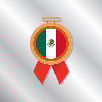 Illustration of Mexico flag Template vector