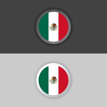 Illustration of Mexico flag Template vector