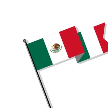 Illustration of Mexico flag Template vector