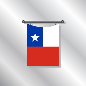 Illustration of Chile flag Template vector