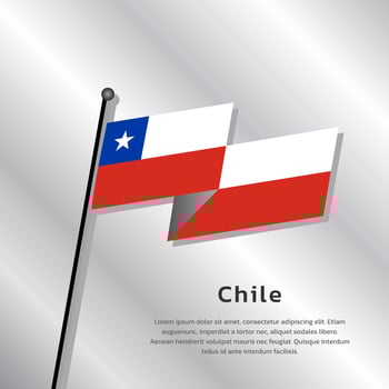 Illustration of Chile flag Template vector