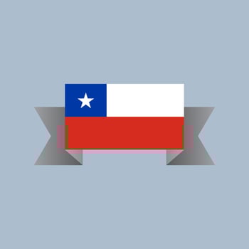 Illustration of Chile flag Template vector