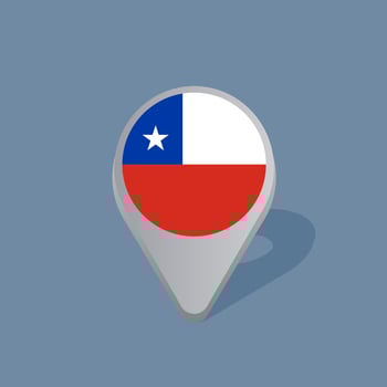 Illustration of Chile flag Template vector