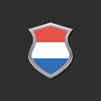 Illustration of Luxembourg flag Template vector