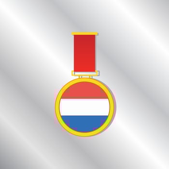 Illustration of Luxembourg flag Template vector