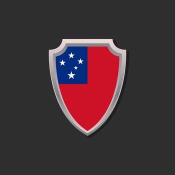 Illustration of Samoa flag Template vector