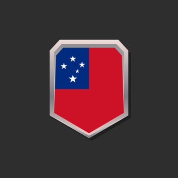 Illustration of Samoa flag Template vector