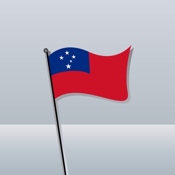 Illustration of Samoa flag Template vector